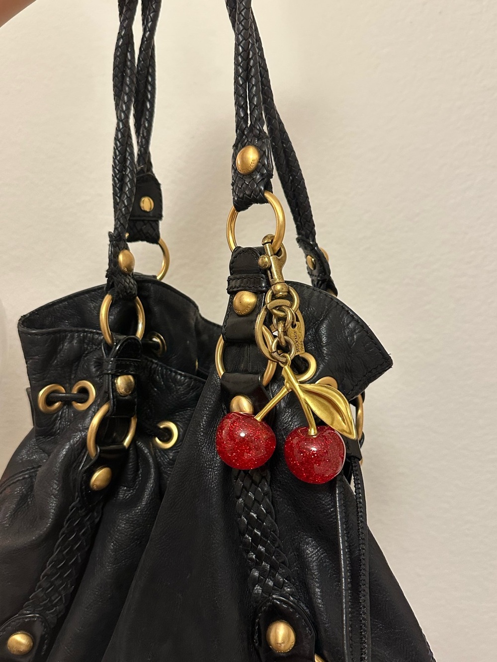 COACH Cherry Keychain Bag Charm - Red - Picture 2 of 5